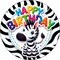 Zebra Animal Themed Edible Cake Topper Icing Image for 8 inch round cake or larger